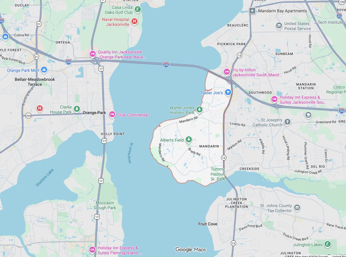 Precision Garage Door Service® of Mandarin map